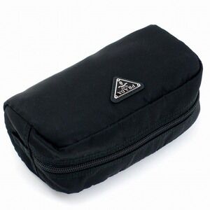 Prada Makeup Pouch Nero Black Cosmetic Logo